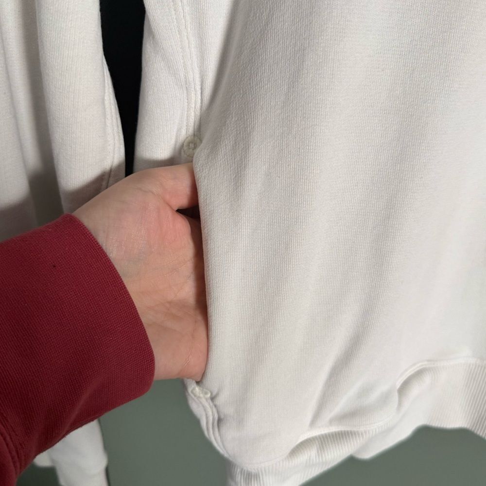 Allbirds R&R Hoodie Natural White Prima Organic Cotton Women Size L - Picture 4 of 8